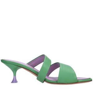 3JUIN Mikonos Bud Sweet Grass Green Kitten Heel Sandal